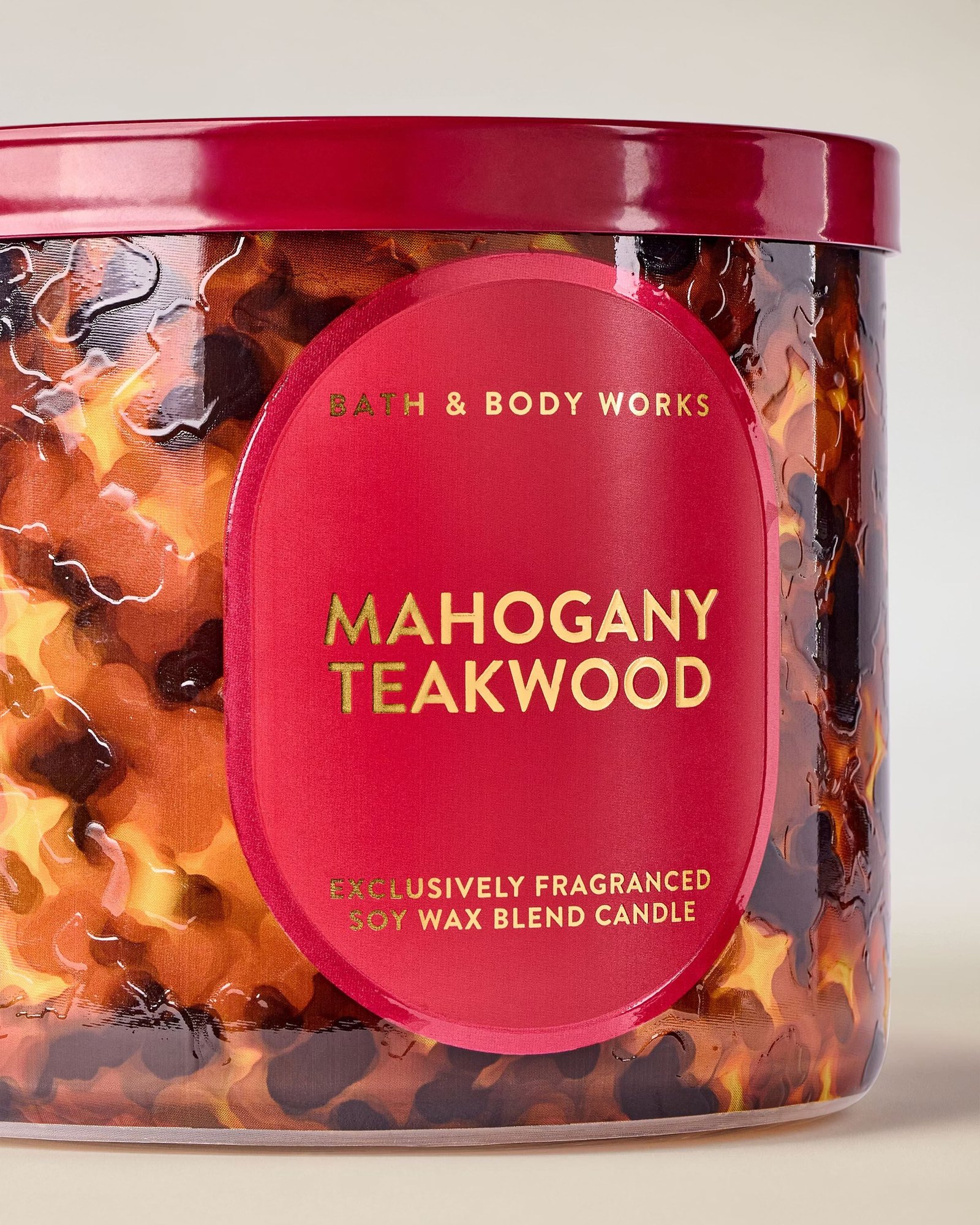 Mahogany Teakwood 3-Wick Candle - Image 2