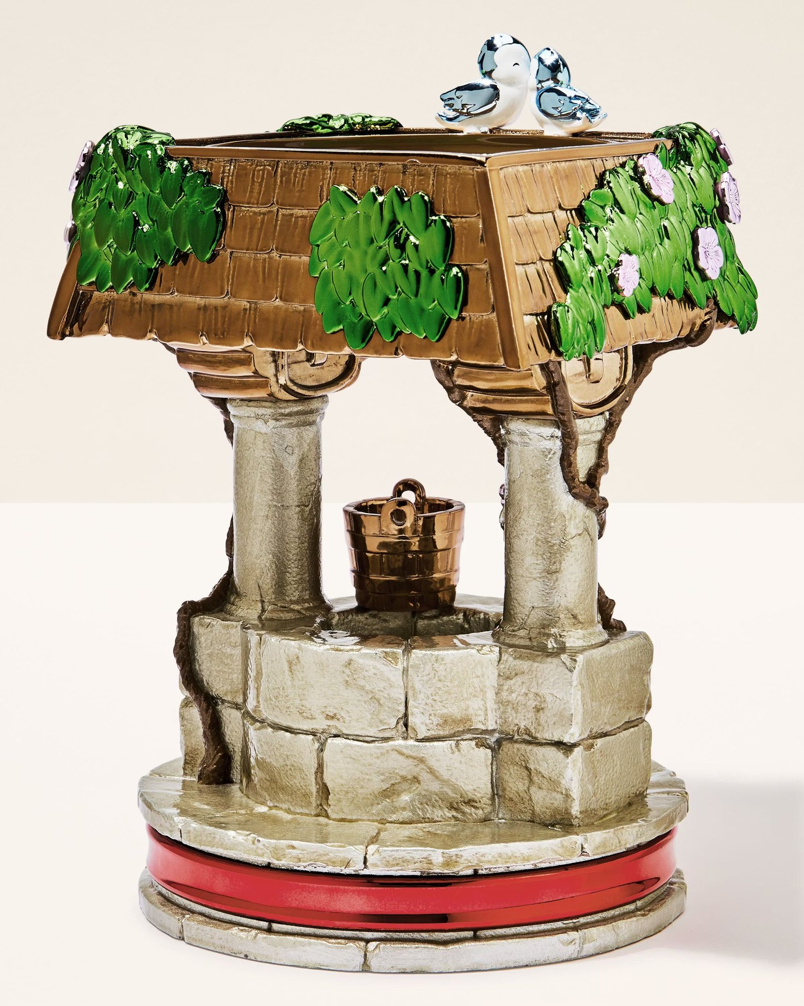 Snow White Pedestal 3-Wick Candle Holder - Image 4