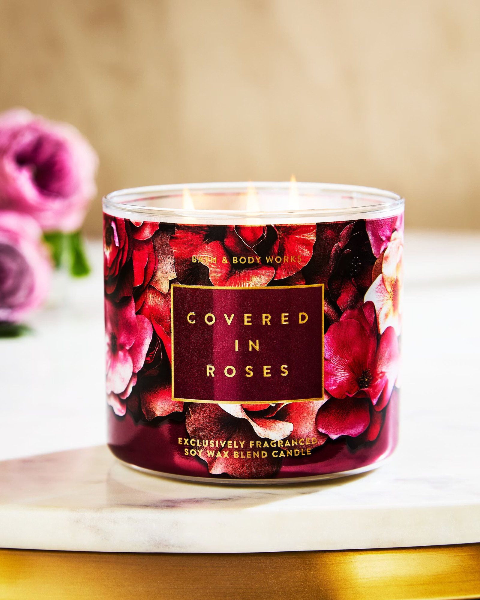 Covered In Roses 3-Wick Candle - Image 6