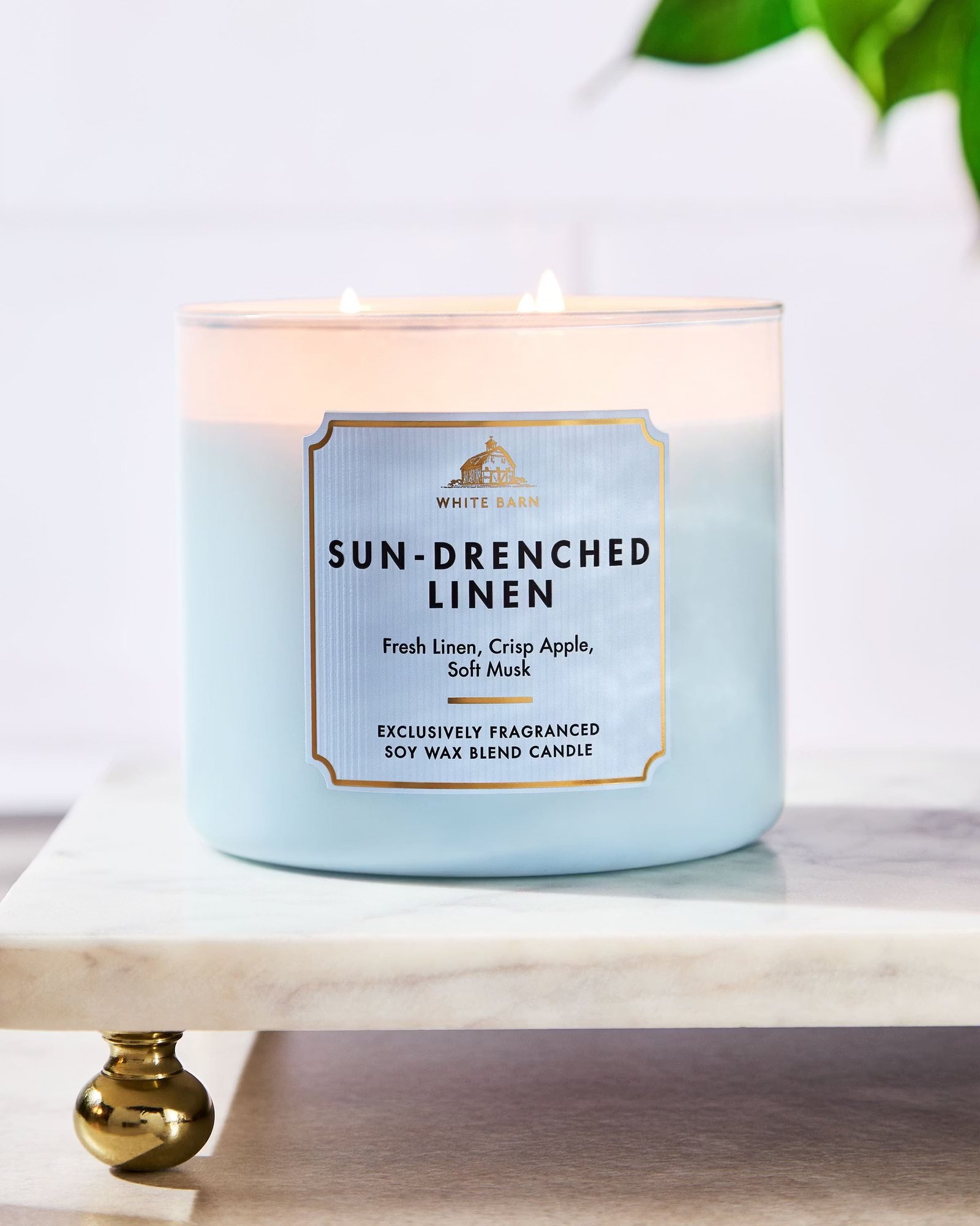 Sun-Drenched Linen 3-Wick Candle - Image 5