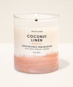 Coconut Linen Single Wick Candle